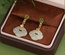 Chinese natural Hetian jade Ruyi earrings