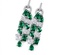 Medieval Green Pumpkin Tassel Earrings Full Diamond Long Earrings