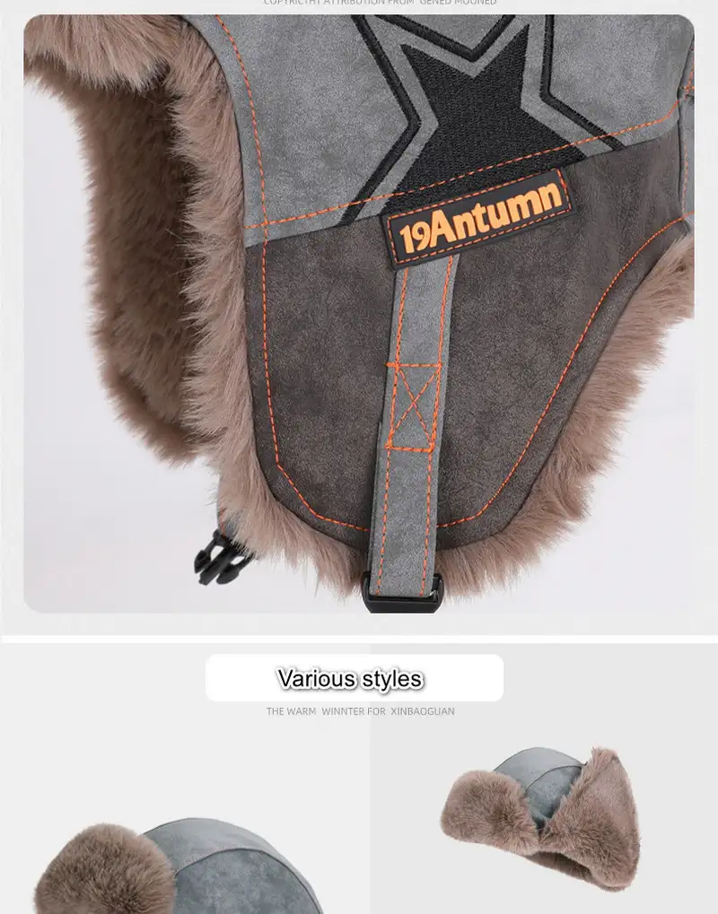 Winter warm ear protection hat for girls cycling and skiing to prevent cold and warm Lei Feng hatpic1