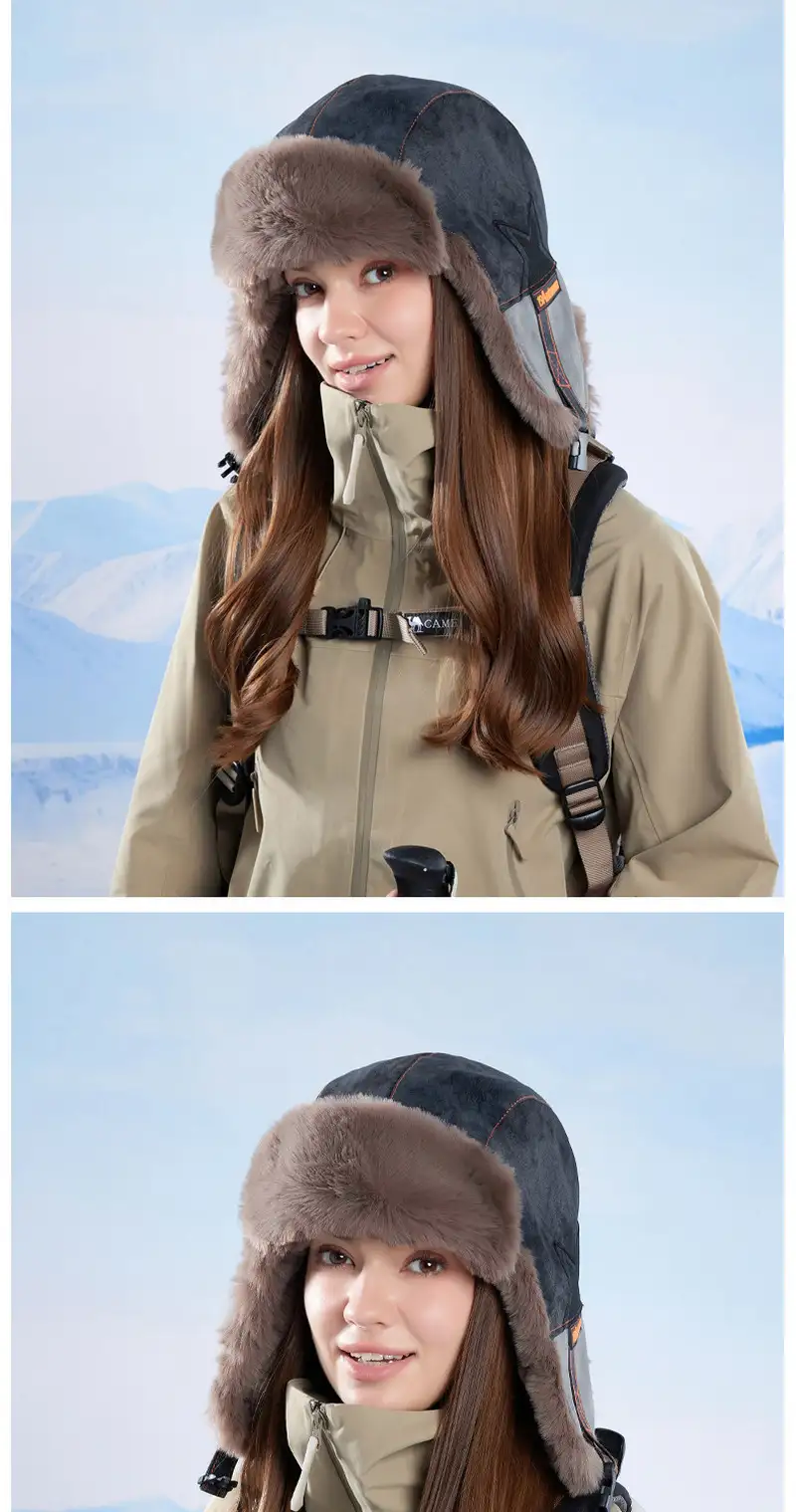 Winter warm ear protection hat for girls cycling and skiing to prevent cold and warm Lei Feng hatpic8
