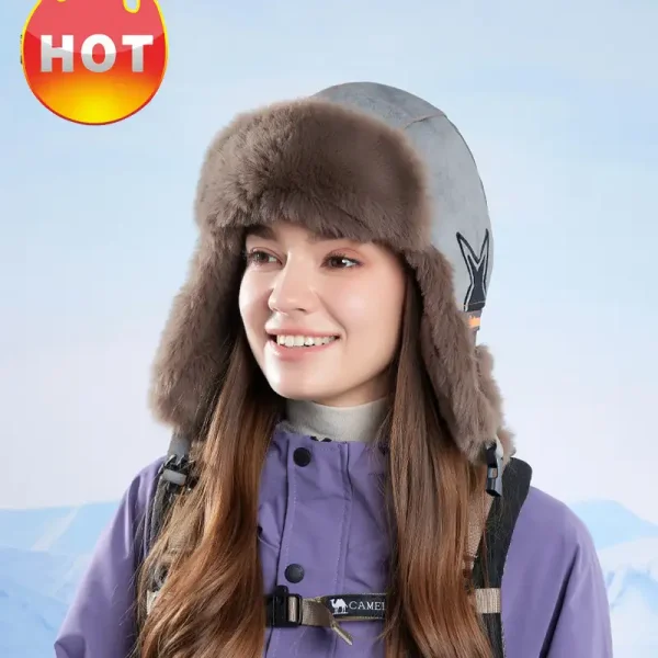 Winter warm ear protection hat for girls cycling and skiing to prevent cold and warm Lei Feng hat