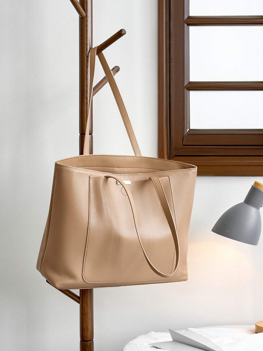 Fashionable and beautiful women’s bag cowhide tote bag high-end large capacity genuine leather versatile commuter bag插图