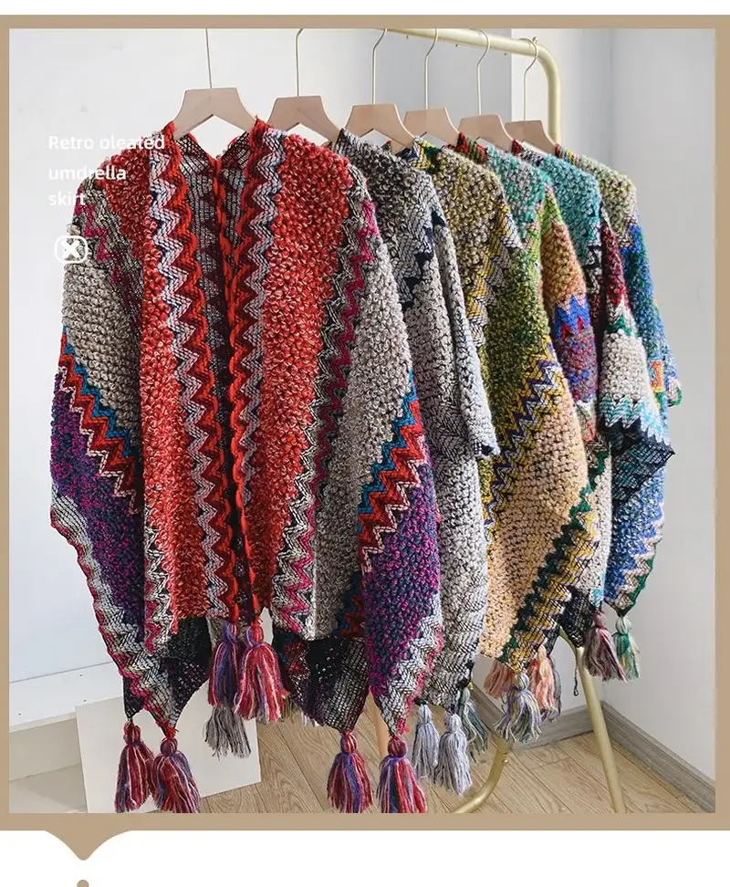 Retro shawl bohemian style large scarf very beautiful for travel photospic6