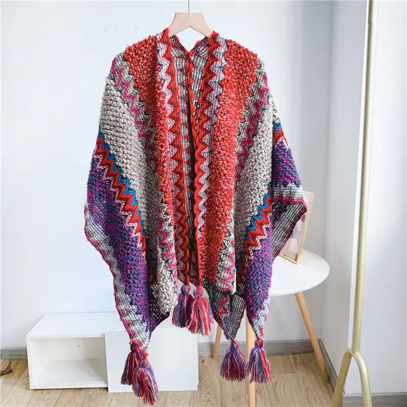 Retro shawl bohemian style large scarf very beautiful for travel photospic12