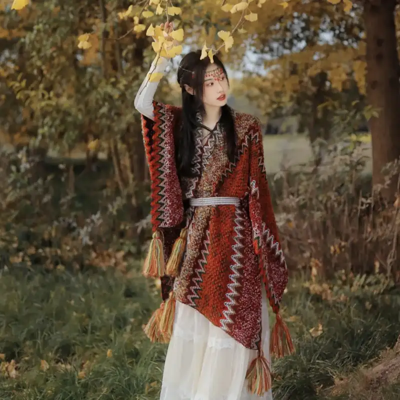 Retro shawl bohemian style large scarf very beautiful for travel photospic18