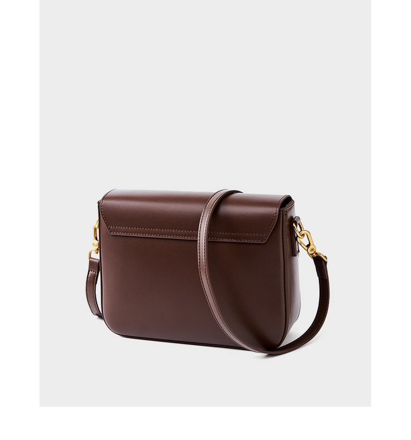 Beautiful ladies backpack one-shoulder crossbody bag versatile retro metal buckle decoration new genuine leather small square bag插图10