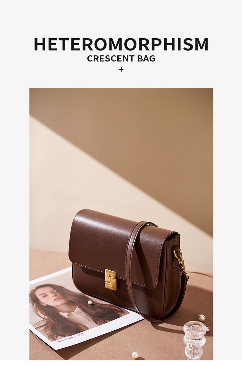 Beautiful ladies backpack one-shoulder crossbody bag versatile retro metal buckle decoration new genuine leather small square bag插图14