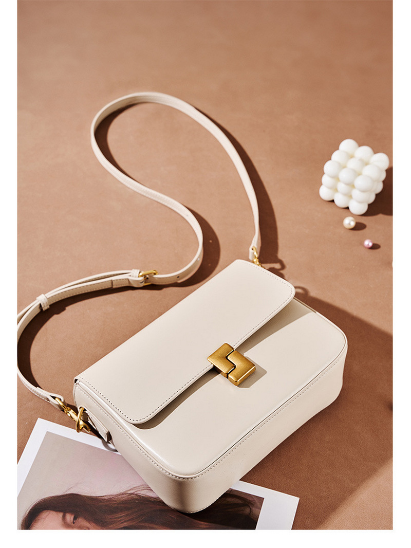 Beautiful ladies backpack one-shoulder crossbody bag versatile retro metal buckle decoration new genuine leather small square bag插图15