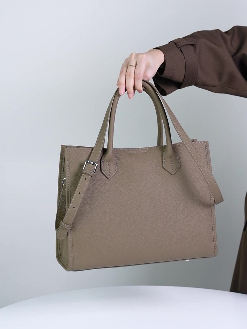 Personalized women’s shoulder bag fashionable cowhide bag commuting shoulder bag large capacity retro handbag tote bag插图