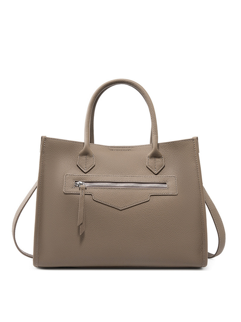 Personalized women’s shoulder bag fashionable cowhide bag commuting shoulder bag large capacity retro handbag tote bag插图3