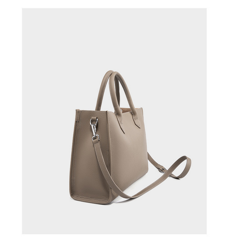 Personalized women’s shoulder bag fashionable cowhide bag commuting shoulder bag large capacity retro handbag tote bag插图18