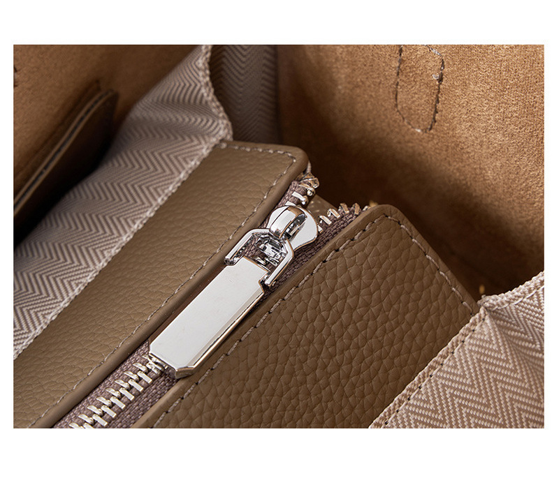 Personalized women’s shoulder bag fashionable cowhide bag commuting shoulder bag large capacity retro handbag tote bag插图20