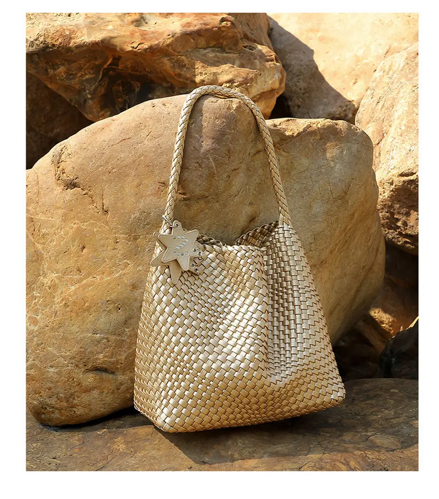 Unique style knitted tote bag for women casual niche one-shoulder tote bag插图11