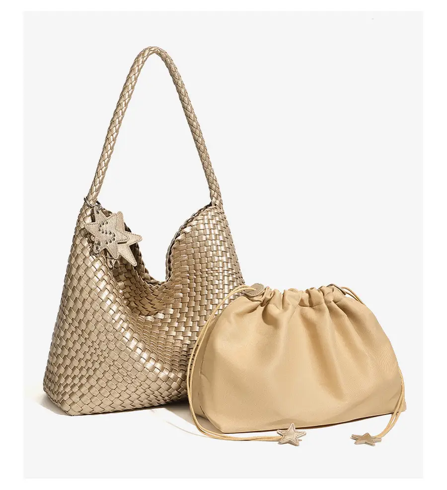Unique style knitted tote bag for women casual niche one-shoulder tote bag插图14