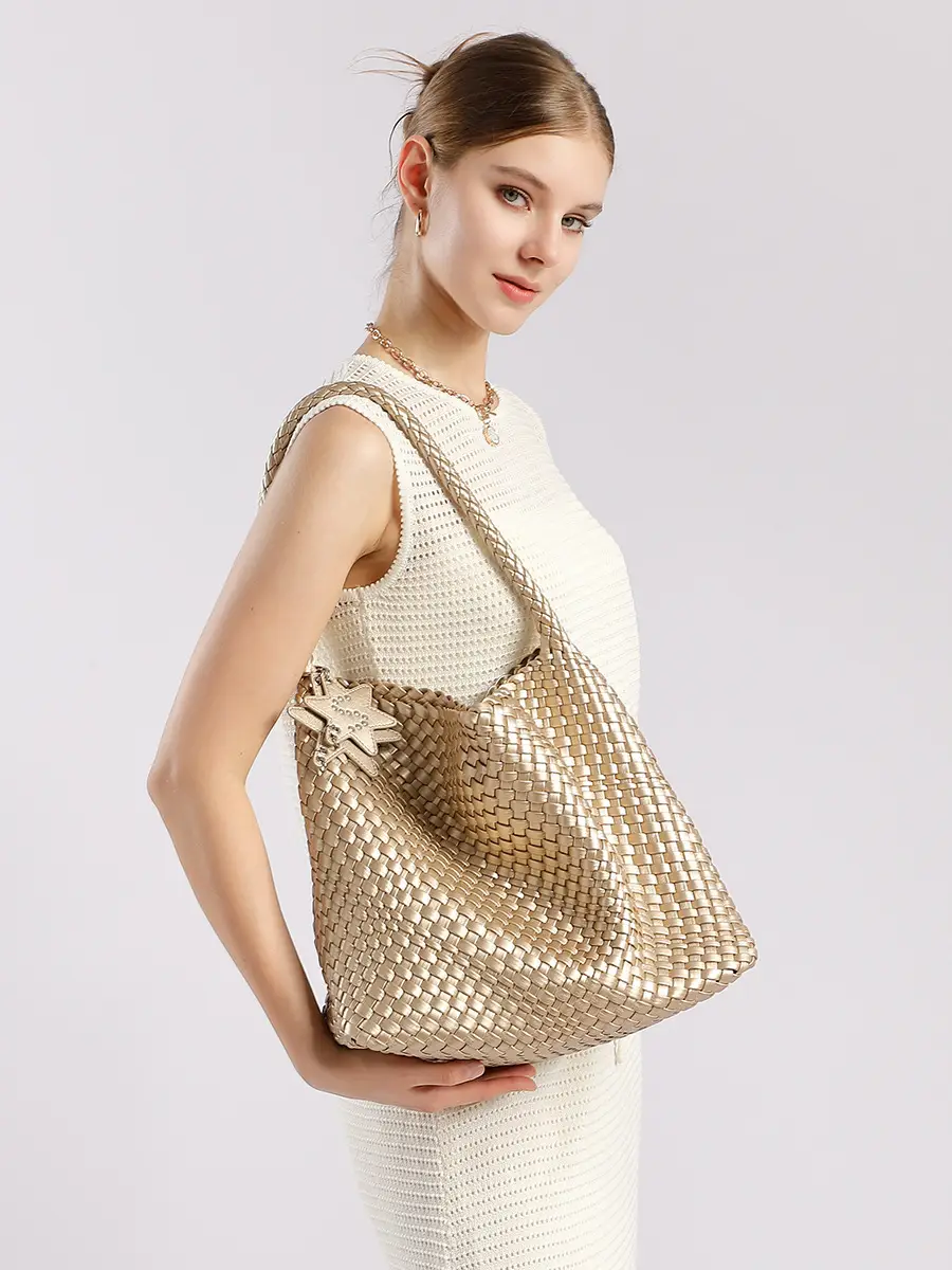 Unique style knitted tote bag for women casual niche one-shoulder tote bag插图18
