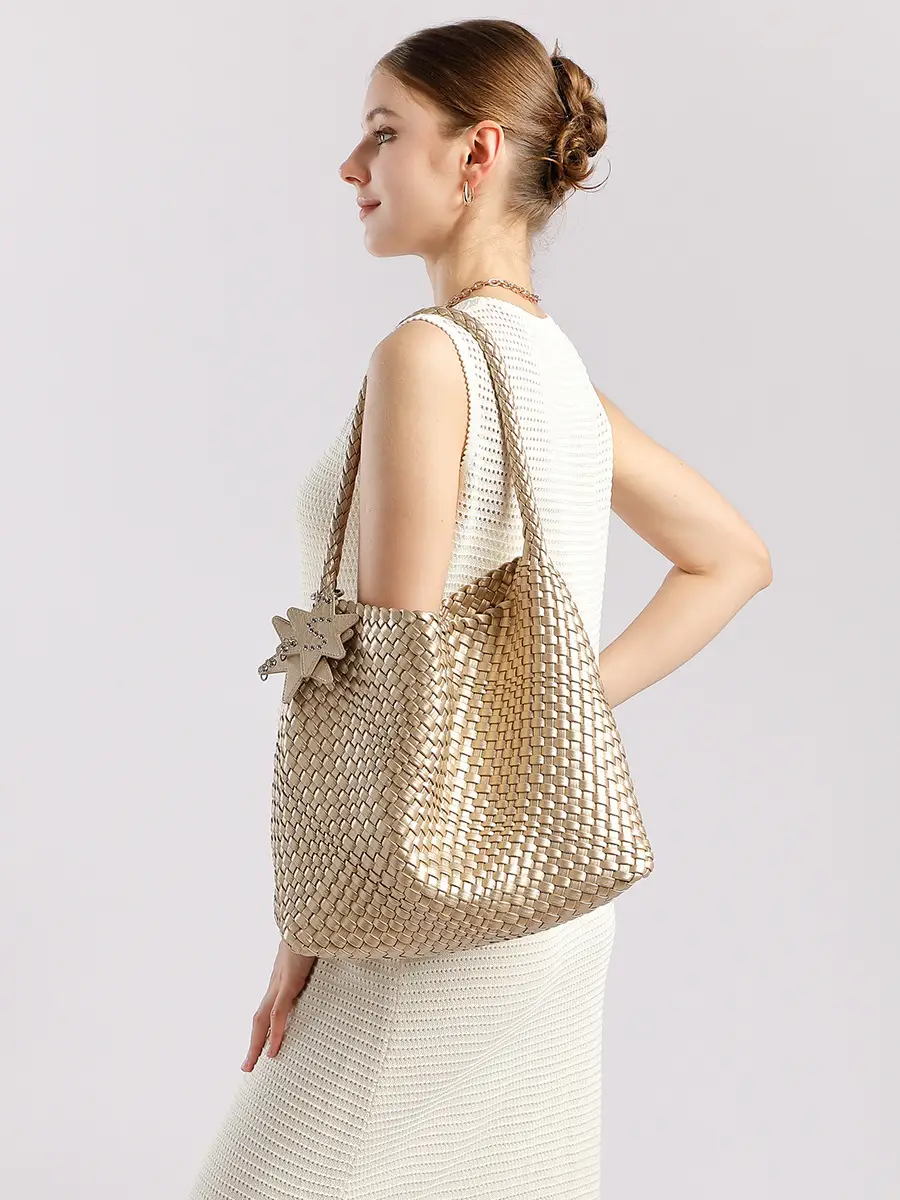 Unique style knitted tote bag for women casual niche one-shoulder tote bag插图19