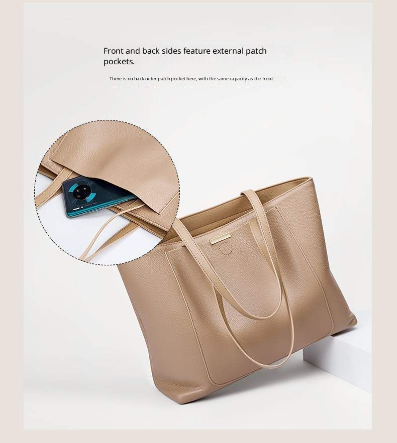 Fashionable and beautiful women’s bag cowhide tote bag high-end large capacity genuine leather versatile commuter bag插图6